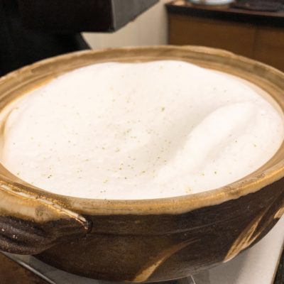 台の物「豆乳メレンゲ鍋」