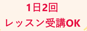 1日2回レッスン受講OK